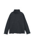 LETTUCE TRIM TURTLENECK - BLACK