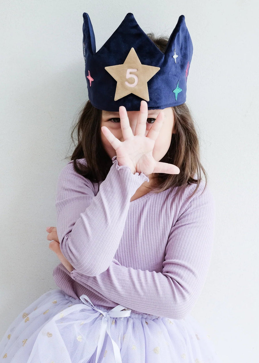 VELVET BIRTHDAY NUMBER CROWN