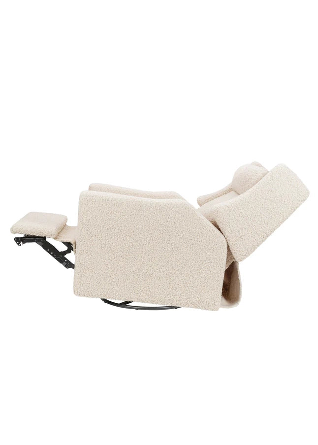 KIWI DELUXE POWER RECLINER AND SWIVEL GLIDER with Heat and Massage - ALMOND TEDDY LOOP