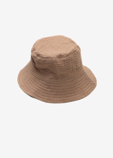 FESTIVAL MUSLIN BUCKET HAT - NOUGAT