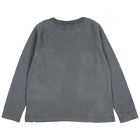 Gray long-sleeve shirt on a white background