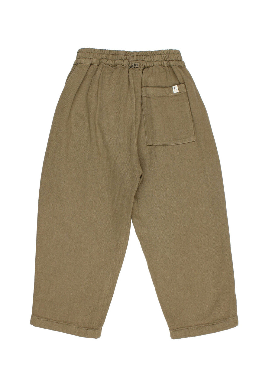 Khaki pants on a white background