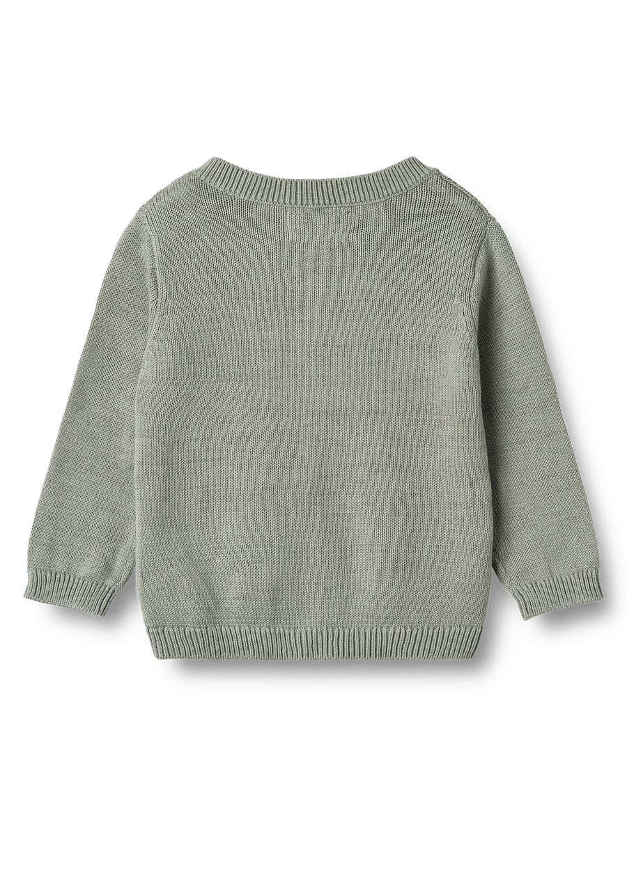 Gray sweater on a white background