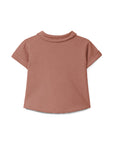 COLLARED BUTTON SHIRT - TERRACOTTA