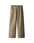 Beige wide-leg pants on a white background