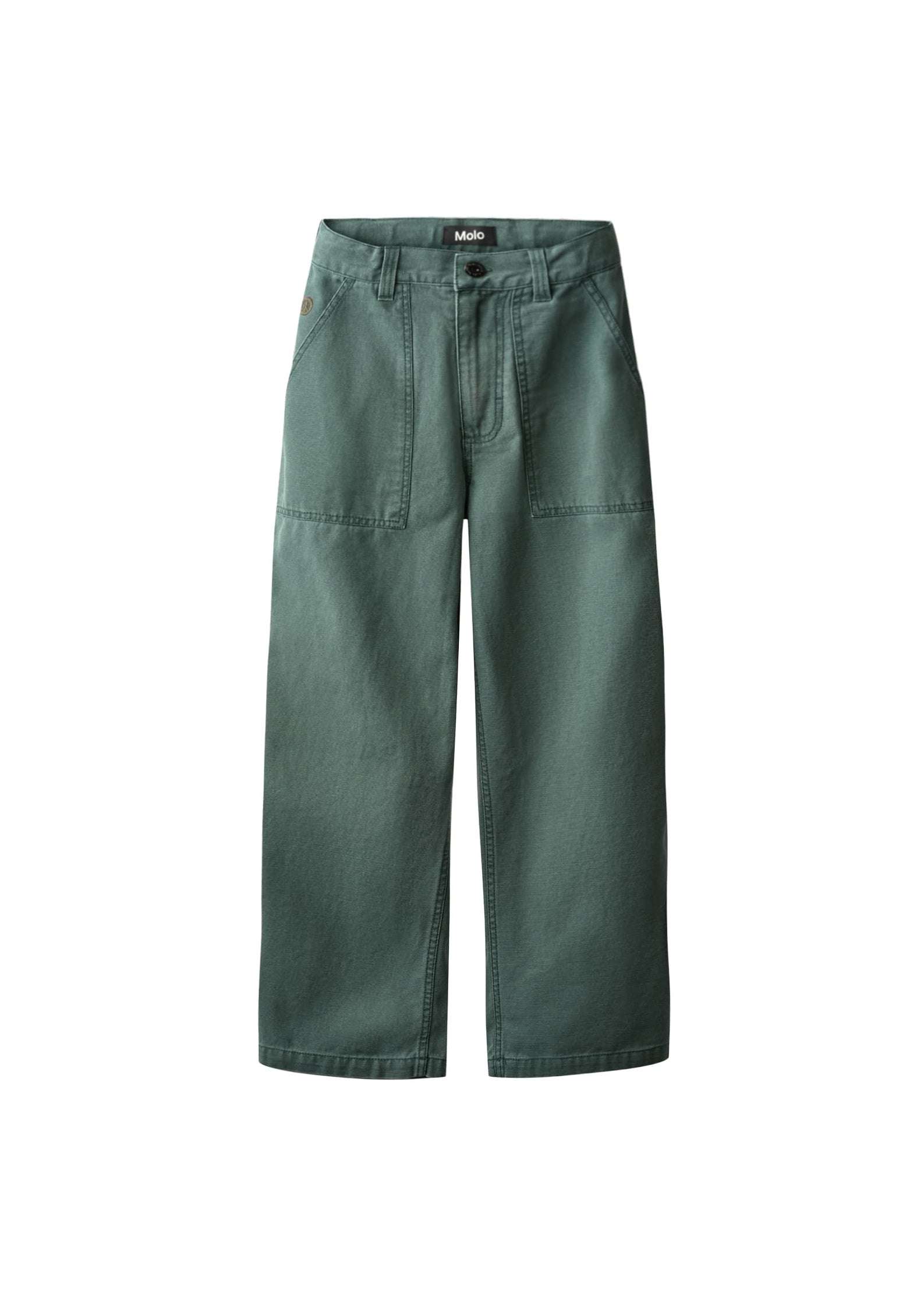 Green pants on a white background