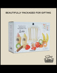 Le Toy Van wooden fruit smoothie blender set packaging on a beige background