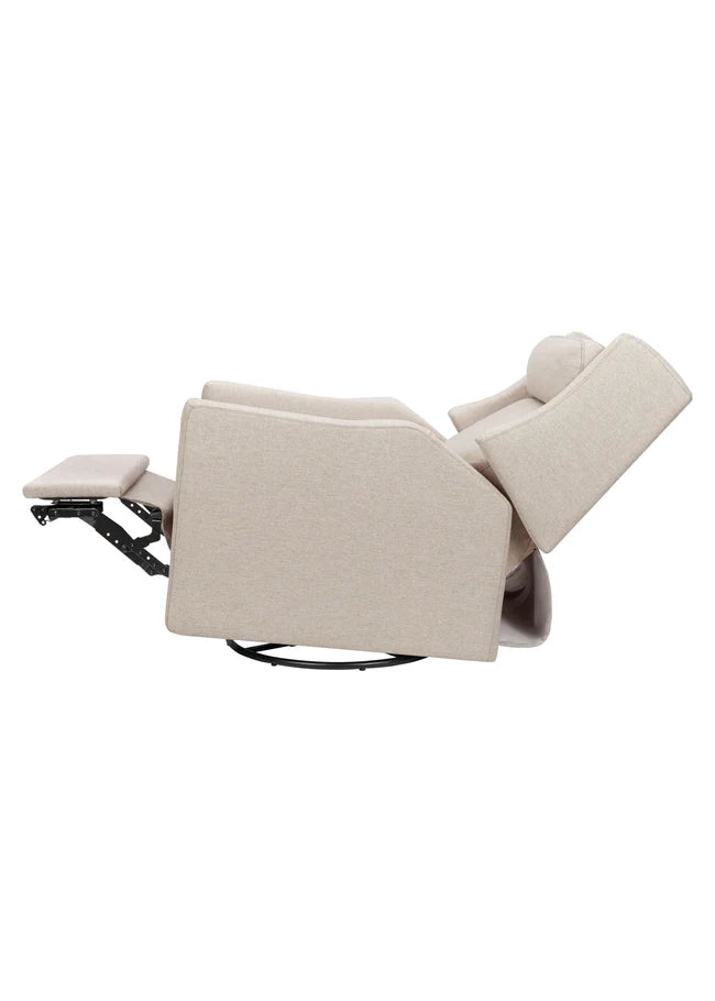 Beige recliner chair on a white background