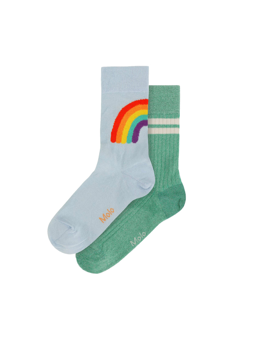 NOMI SOCKS - CHALK/GREEN