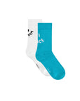 NORMAN SOCKS - 2 PACK - WHITE/BLUE