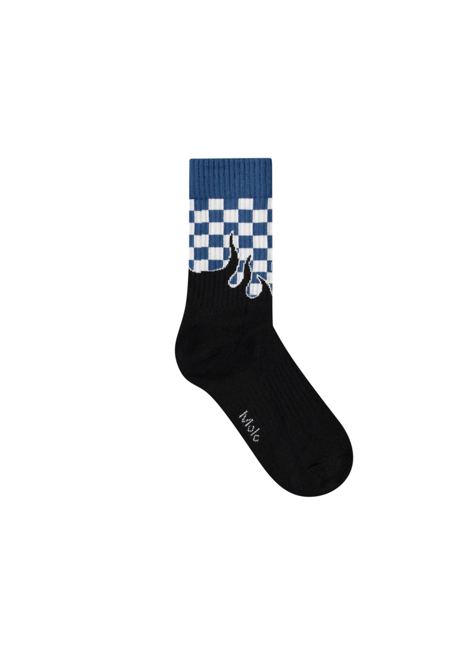 NORMAN SOCKS - 2 PACK - BLUE FLAMES