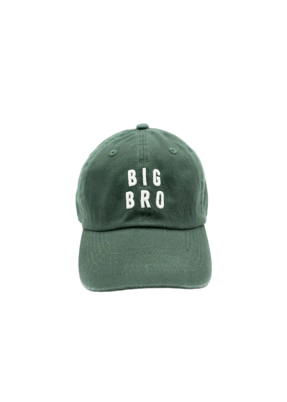 Green cap with 'BIG BRO' text on a white background
