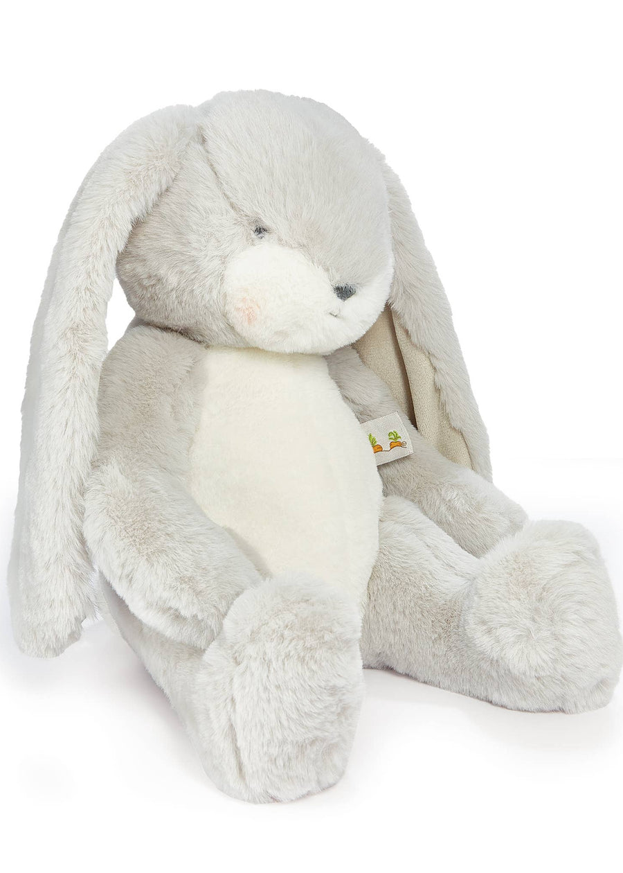 Plush toy rabbit with long ears on a white background