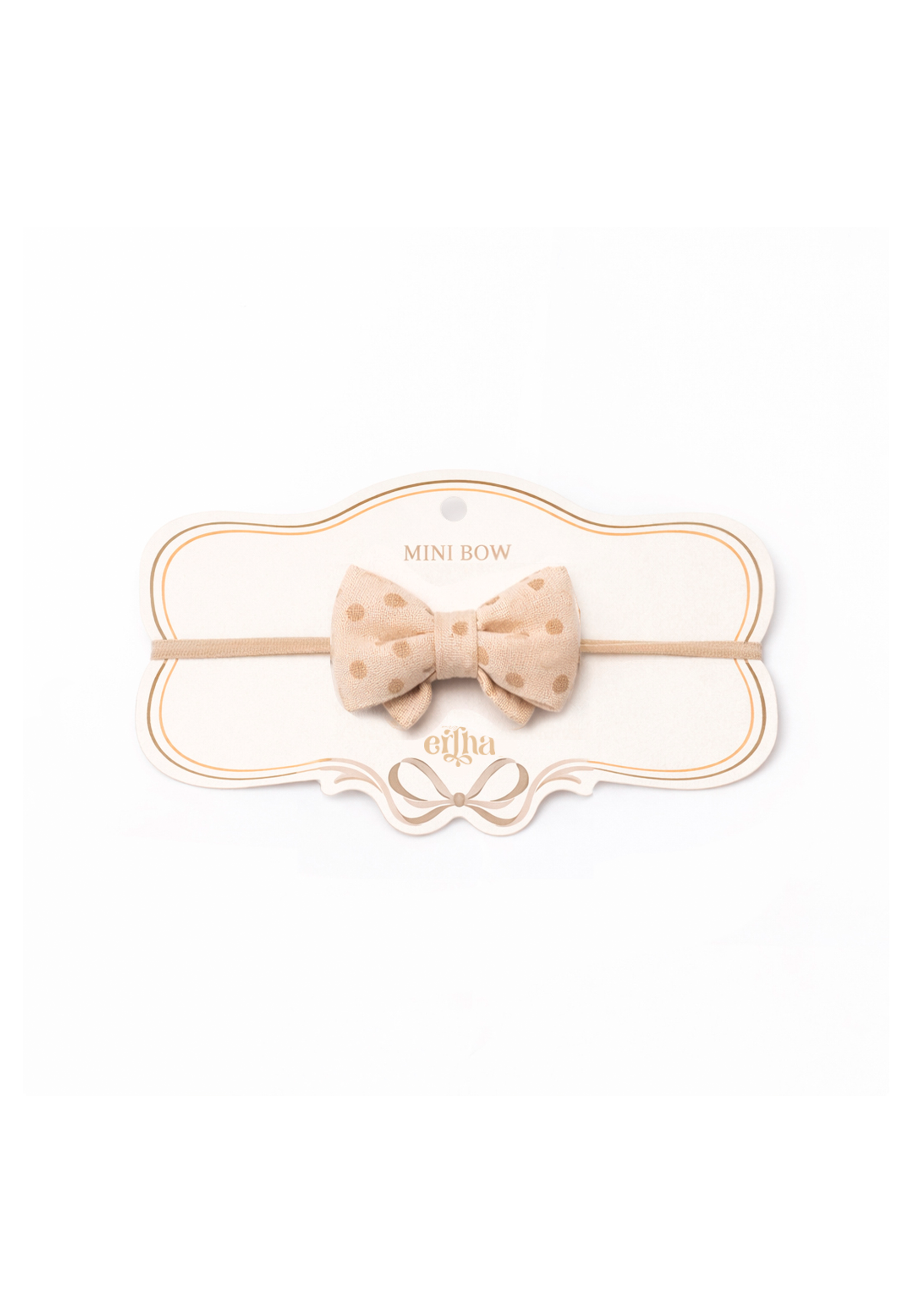 NEW LITTLE BOW HEADBAND - BLUSH DOTS