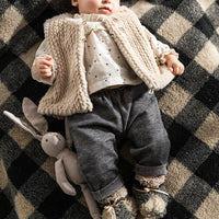 FUZZY COZY BLANKET - CHARCOAL CHECK