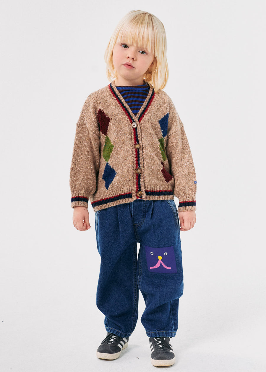 DIAMONDS INTARSIA CARDIGAN