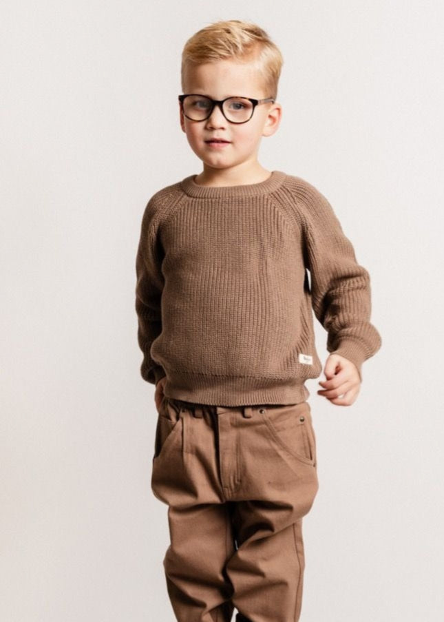 THUN KNIT SWEATER - BROWN CACAO