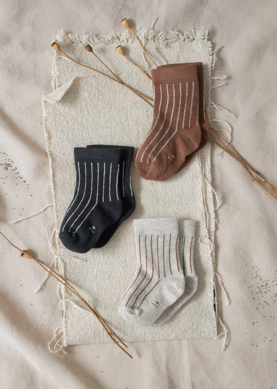 ELIANA STRIPE SOCKS - SIENNA