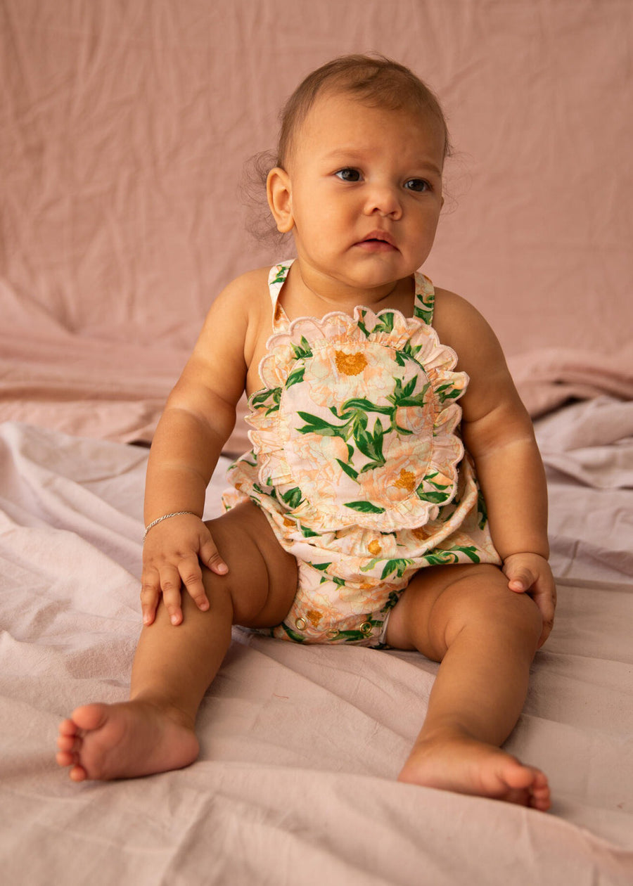 FREYA BOUQUET ROMPER - NUDE PINK