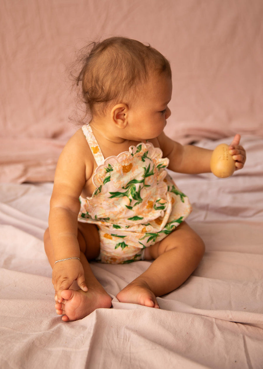FREYA BOUQUET ROMPER - NUDE PINK