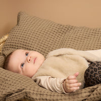 FAUX FUR VEST - PINK NUDE