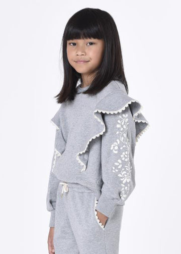 RUFFLED SWEATSHIRT