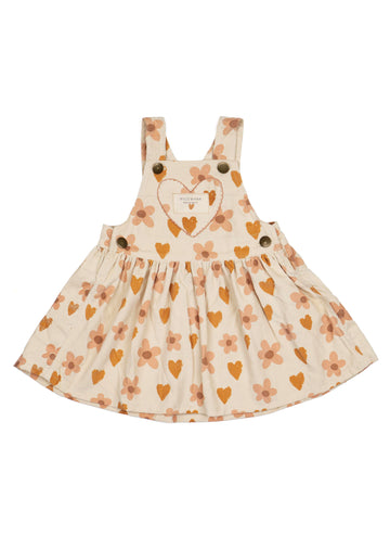 HEART POCKET OVERALL DRESS