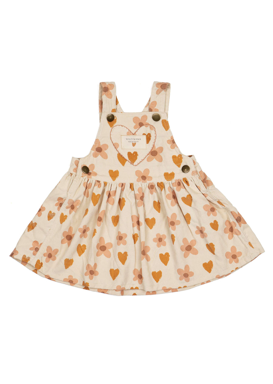 HEART POCKET OVERALL DRESS