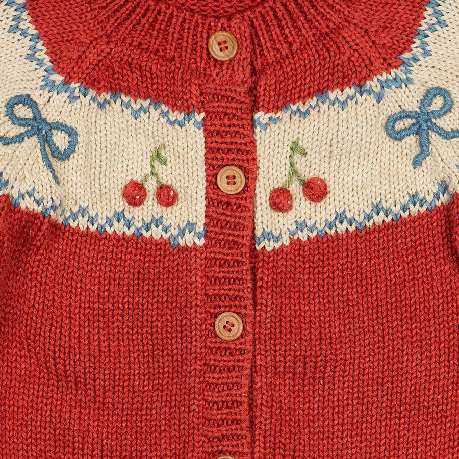 CHERRY SWEETHEART CARDIGAN