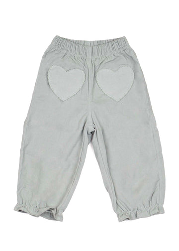 HEART POCKET PANTS SILVER