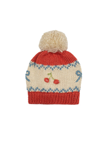 CHERRY POM BEANIE