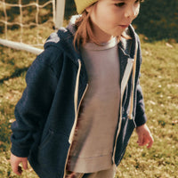 SKATER ZIP HOODIE - ASH BLUE