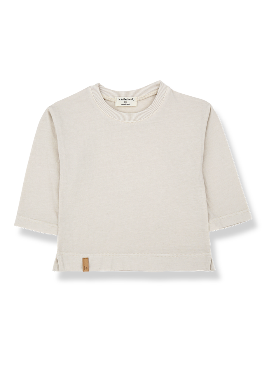 Beige t-shirt on a white background