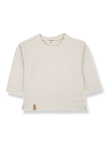 Beige t-shirt on a white background