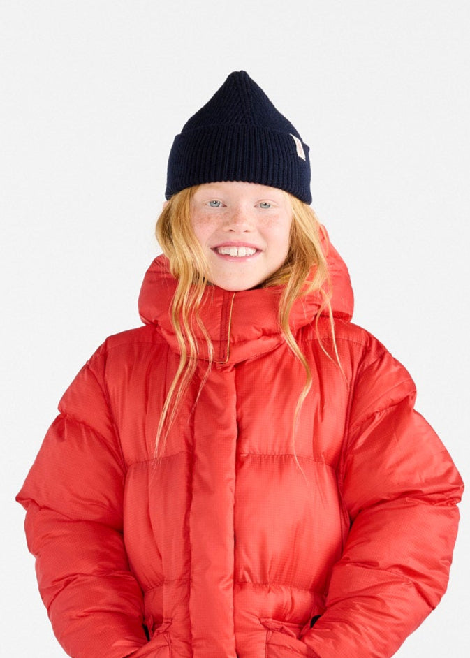 NAVY PONY BEANIE