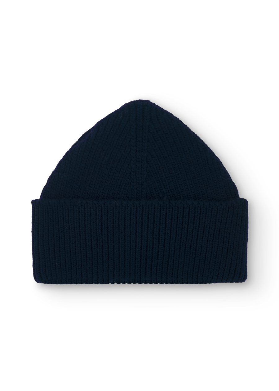 NAVY PONY BEANIE