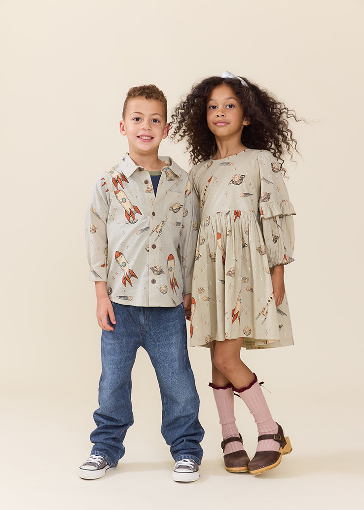 SPACE ROCKET MAGNOLIA DRESS