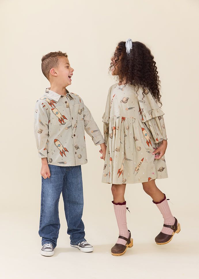SPACE ROCKET MAGNOLIA DRESS