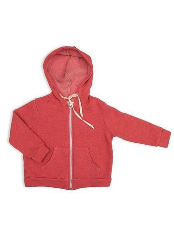 SKATER ZIP HOODIE - ASH CORAL