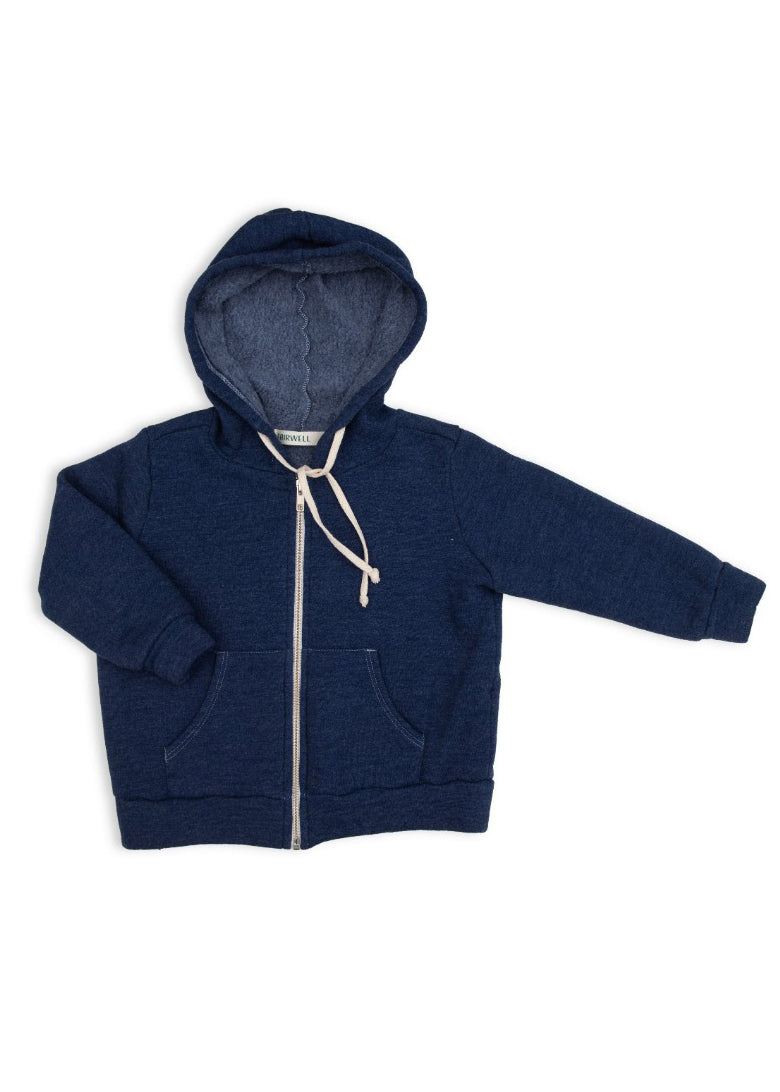 SKATER ZIP HOODIE - ASH BLUE