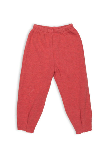 Red sweatpants on a white background