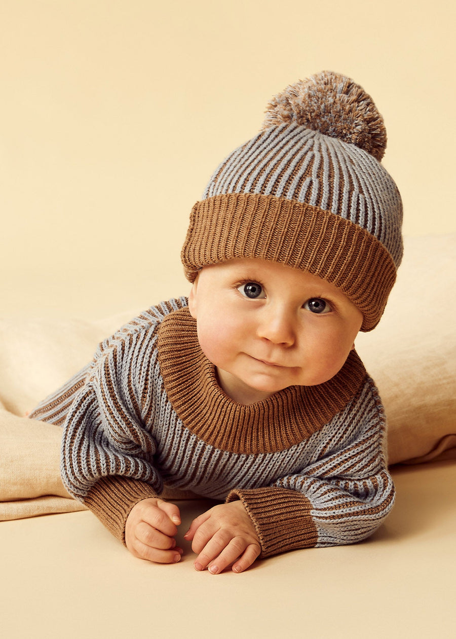 CABLE SWEATER - COCO BLUE
