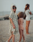 BATHING TOWEL PONCHO - FERN PLAID