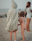 BATHING TOWEL PONCHO - FERN PLAID