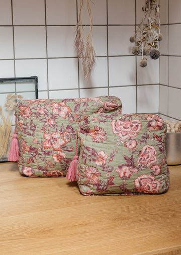 TEIKI POUCH - KHAKI TROPICAL LOON