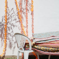 ENOHA PLAID - CREAM INDIAN FLOWERS