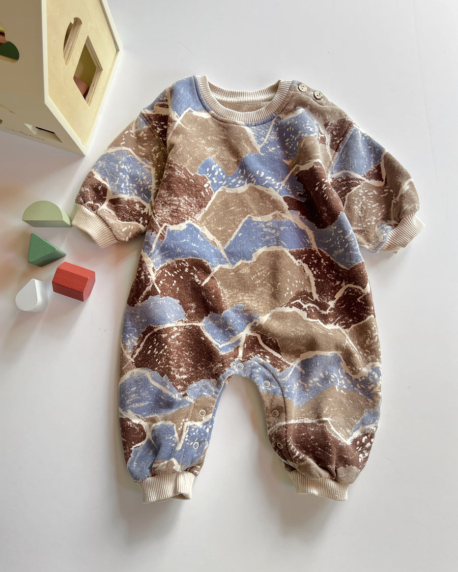PRINTED TERRY ROMPER