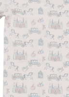 Children's pajama set with long-sleeve top and pants on a white background