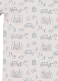 Children's pajama set with long-sleeve top and pants on a white background