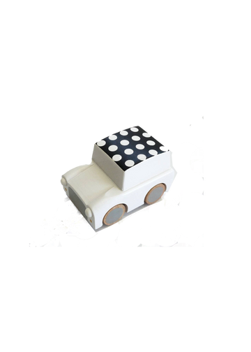 KURUMA WIND-UP CAR - DOT WHITE